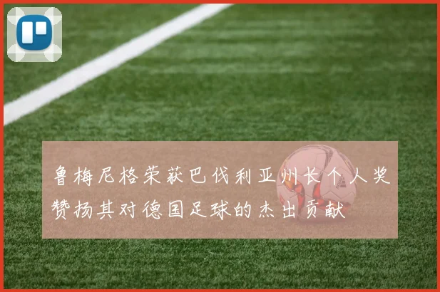 鲁梅尼格荣获巴伐利亚州长个人奖赞扬其对德国足球的杰出贡献